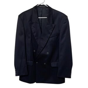 Alexandre Blue Wool Double Breasted Blazer Made in England 42?